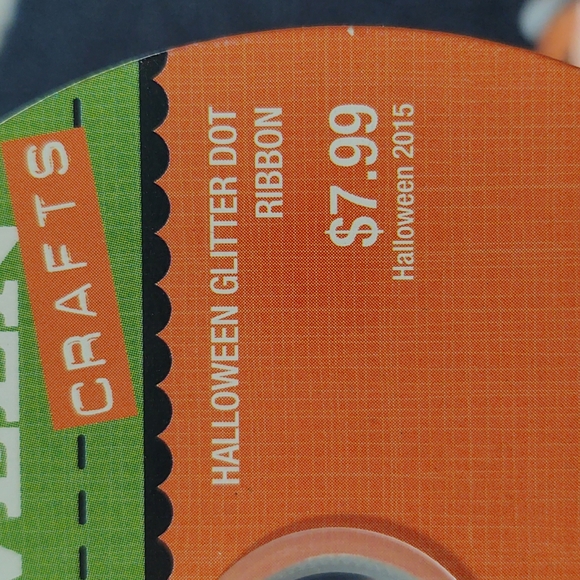 Halloween Glitter Dot Ribbon - 2 Rolls - NWT - Picture 8 of 8